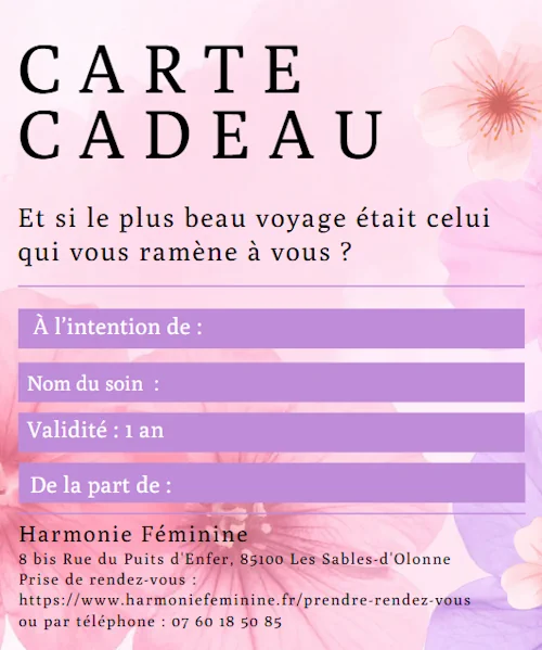 Carte cadeau Harmonie Féminine