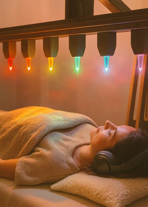 Soins énergétiques avec lit de cristal pour femme aux Sables d'Olonne